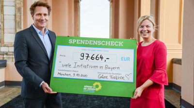 Spendenscheck Grüne Fraktion Bayern