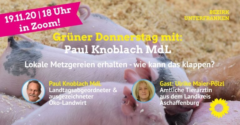 Grüner Donnerstag zum Thema: Lokale Metzgereien erhalten – wie kann das klappen?