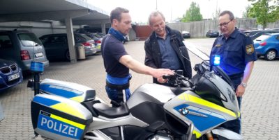 MdL Paul Knoblach (Mitte) zu Gast bei der Verkehrspolizeiinspektion Schweinfurt-Werneck.